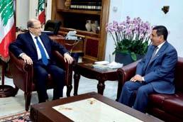 سعادة السفير يلتقي رئيس الجمهورية اللبنانية أضواء اجتماعية 40 بني البلدين ال شقيقني.