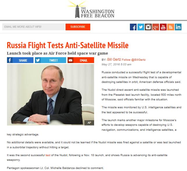 اخبار حروب روسيا تختبر صواريخ مضادة لألقمار الصناعية وبوتن يحذر من