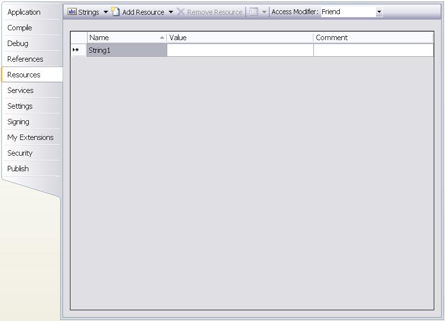 أختار التبو يب Resource من النافذة Project Designer أن ظر شكل.4-17 شكل :17-4 التبويب.