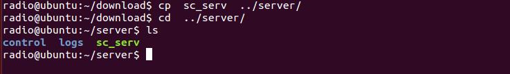 الى مسار الServer لتشغيل ال server وضبط اإلعدادات الخاصة به نحن بحاجة إلى إنشاء ملف إعدادات : home/radio/server ضمن المسار