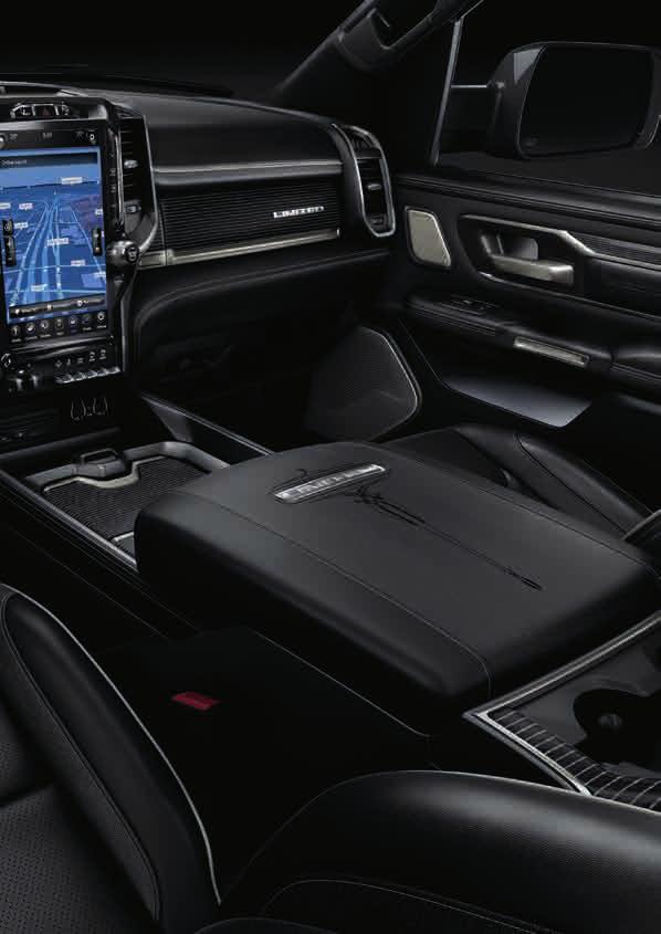 TECHNLGY & CFRT TECHNLGY AT THE TUCH F YUR FINGER Truck owners demand the best technology and the all-new Ram 1500 delivers: the available 12-inch touchscreen media center and the available powerful