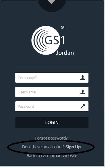 للتسجيل في صفحة خدمات الشركات Area( )Members على الموقع االلكتروني لشركة هيئة الترقيم االردنية www.gs1jo.org.
